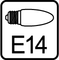 Žiarovka sviečková s objímkou E14
