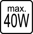 Maximálny príkon 40W